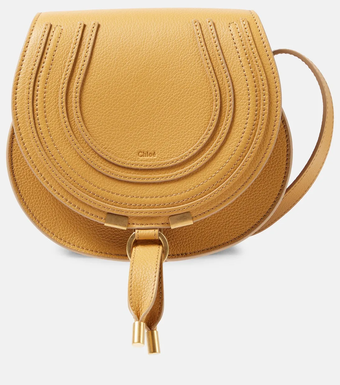 Marcie Chloé Mini Leather Shoulder Bag, Yellow