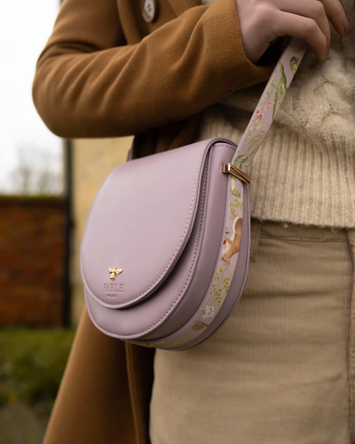 Meadow Creatures Lilac Saddle Bag