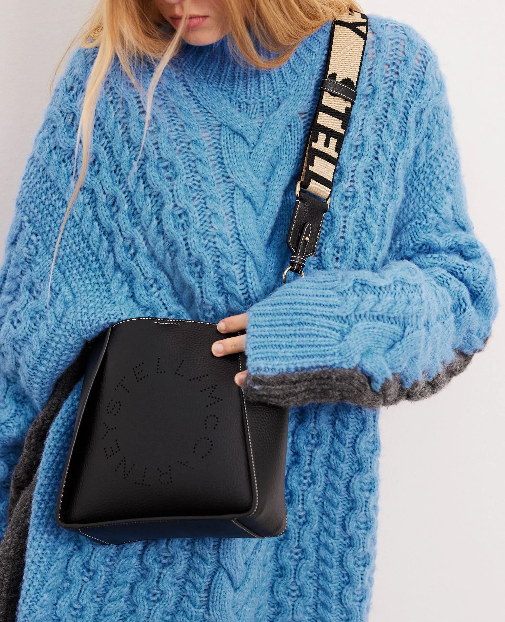 Mini Crossbody Bag Embossed Grainy Mat - Black