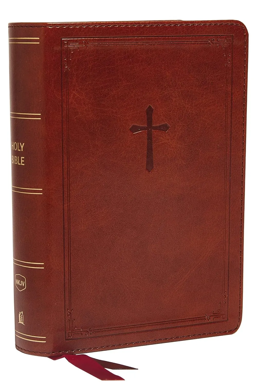 NKJV, End-of-Verse Reference Bible, Compact, Leathersoft, Brown, Red Letter, Comfort Print: Holy Bible, New King James Version Imitation Leather  September 29, 2020