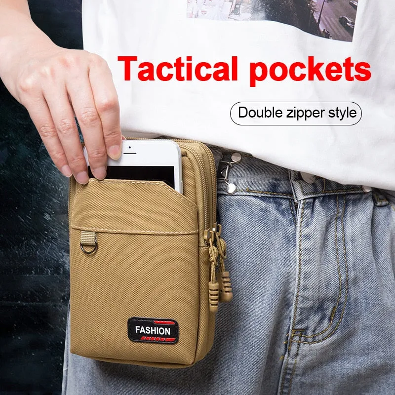 Nylon Tactical Bag Outdoor Molle Military Waist Fanny Pack Men Phone Pouch Camping Hunting