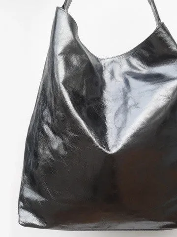 Pancho Hobo Bag Patent Leather Black