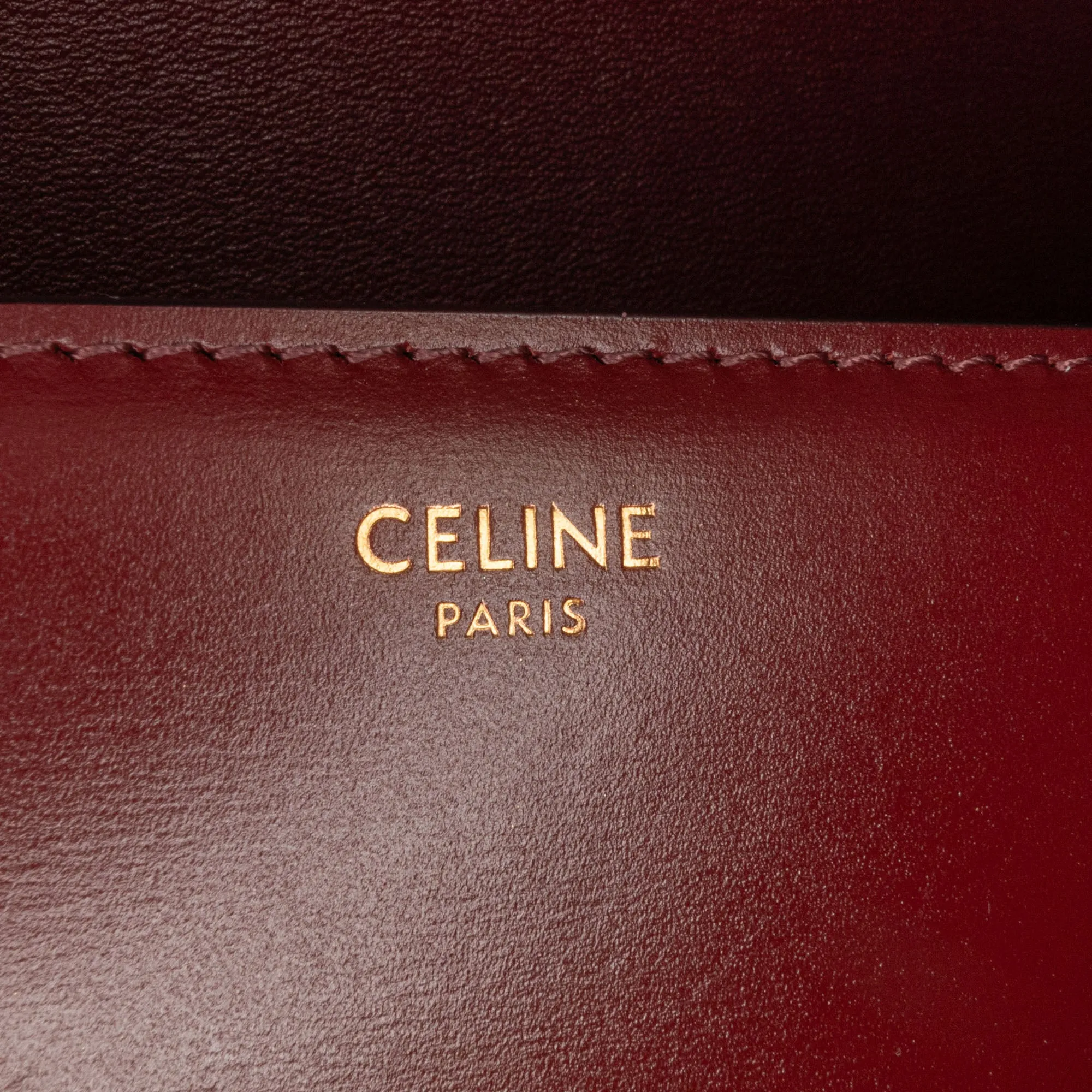 Red Celine Calfskin Triomphe Crossbody