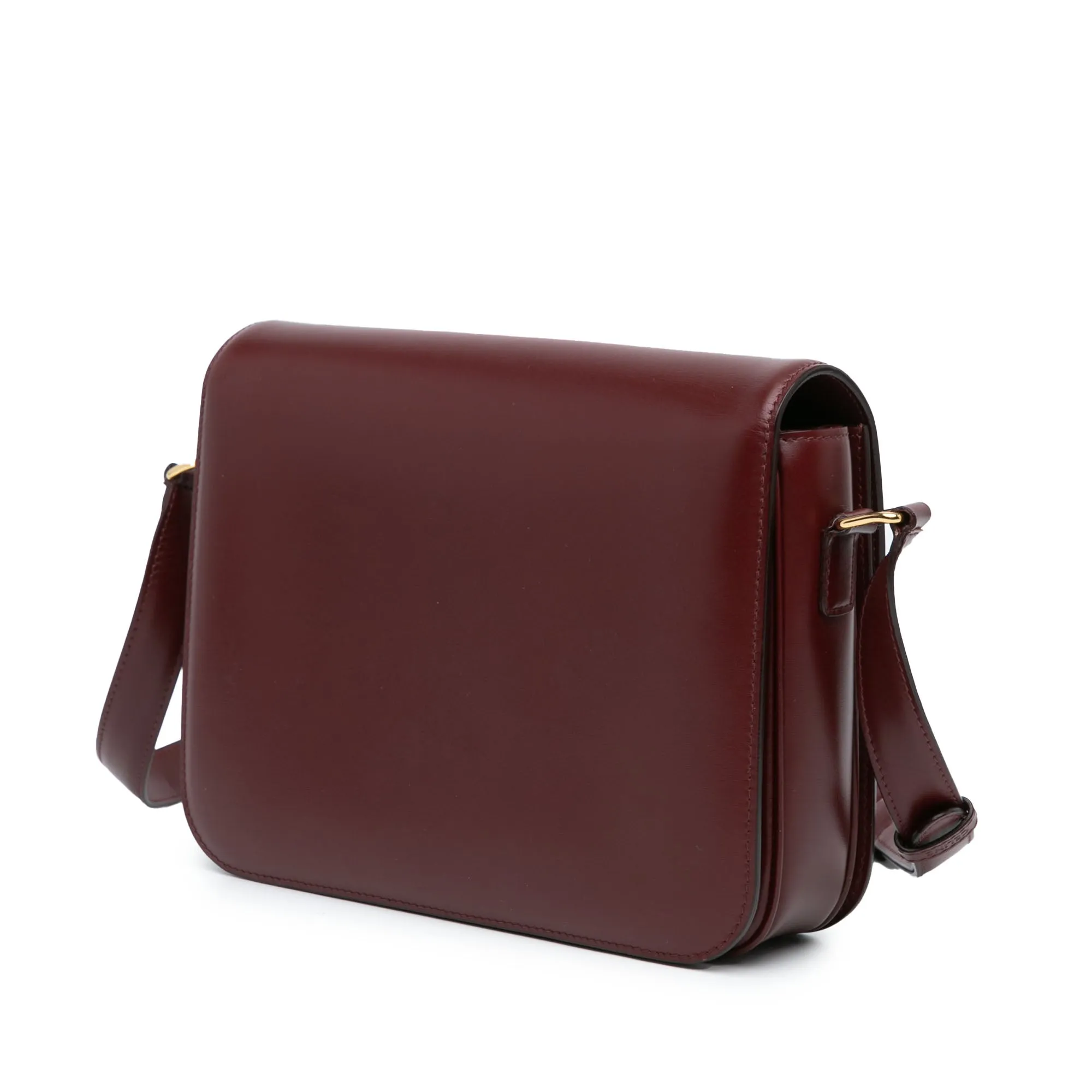 Red Celine Calfskin Triomphe Crossbody