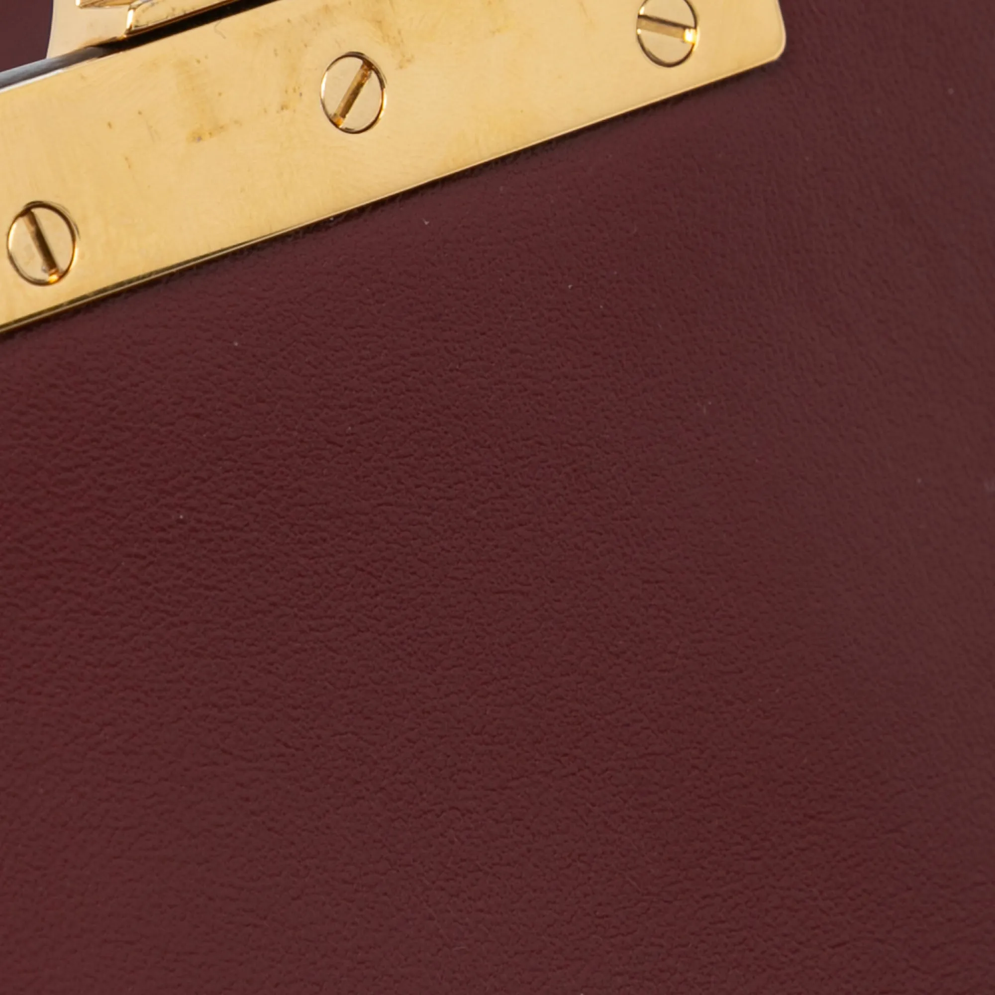 Red Celine Calfskin Triomphe Crossbody