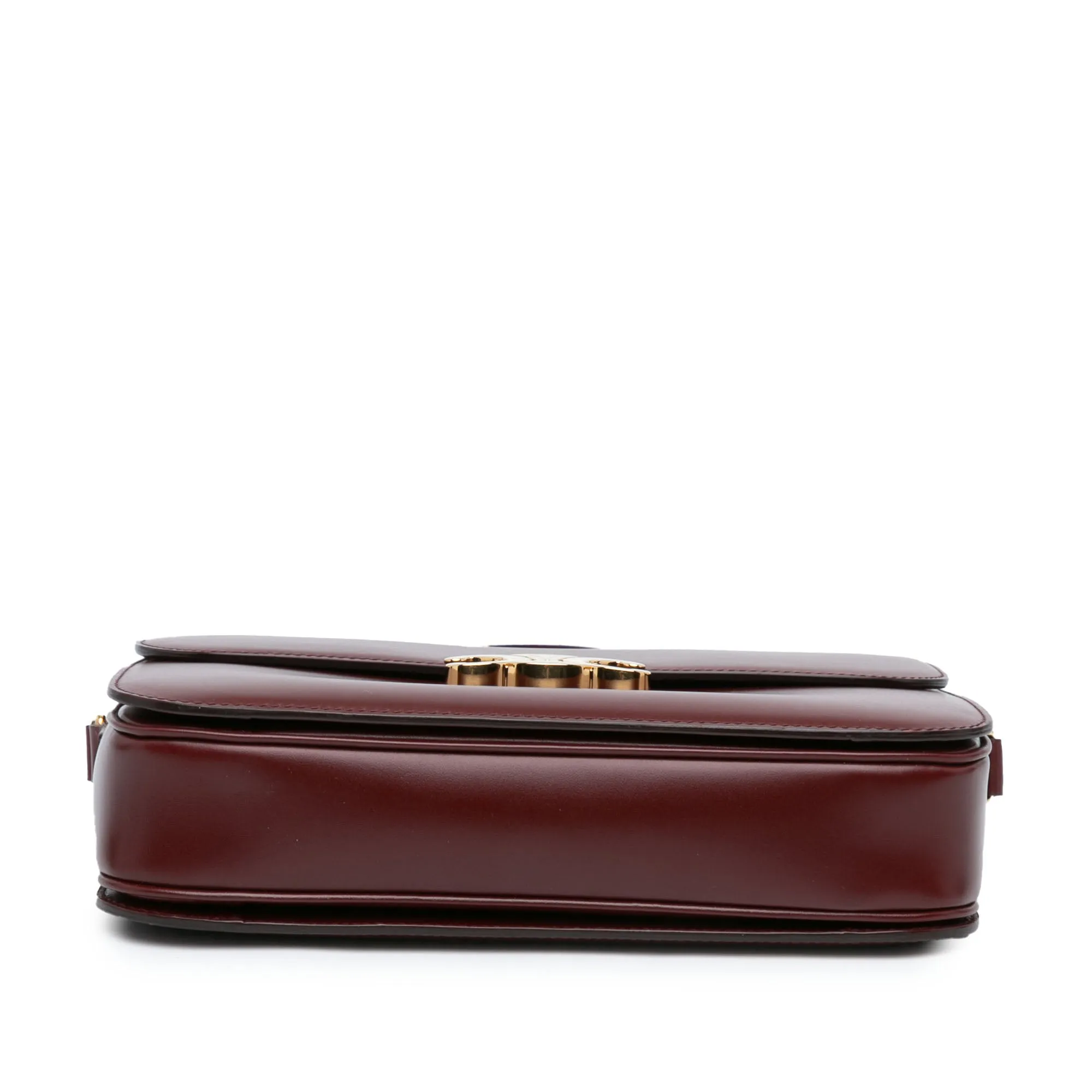 Red Celine Calfskin Triomphe Crossbody