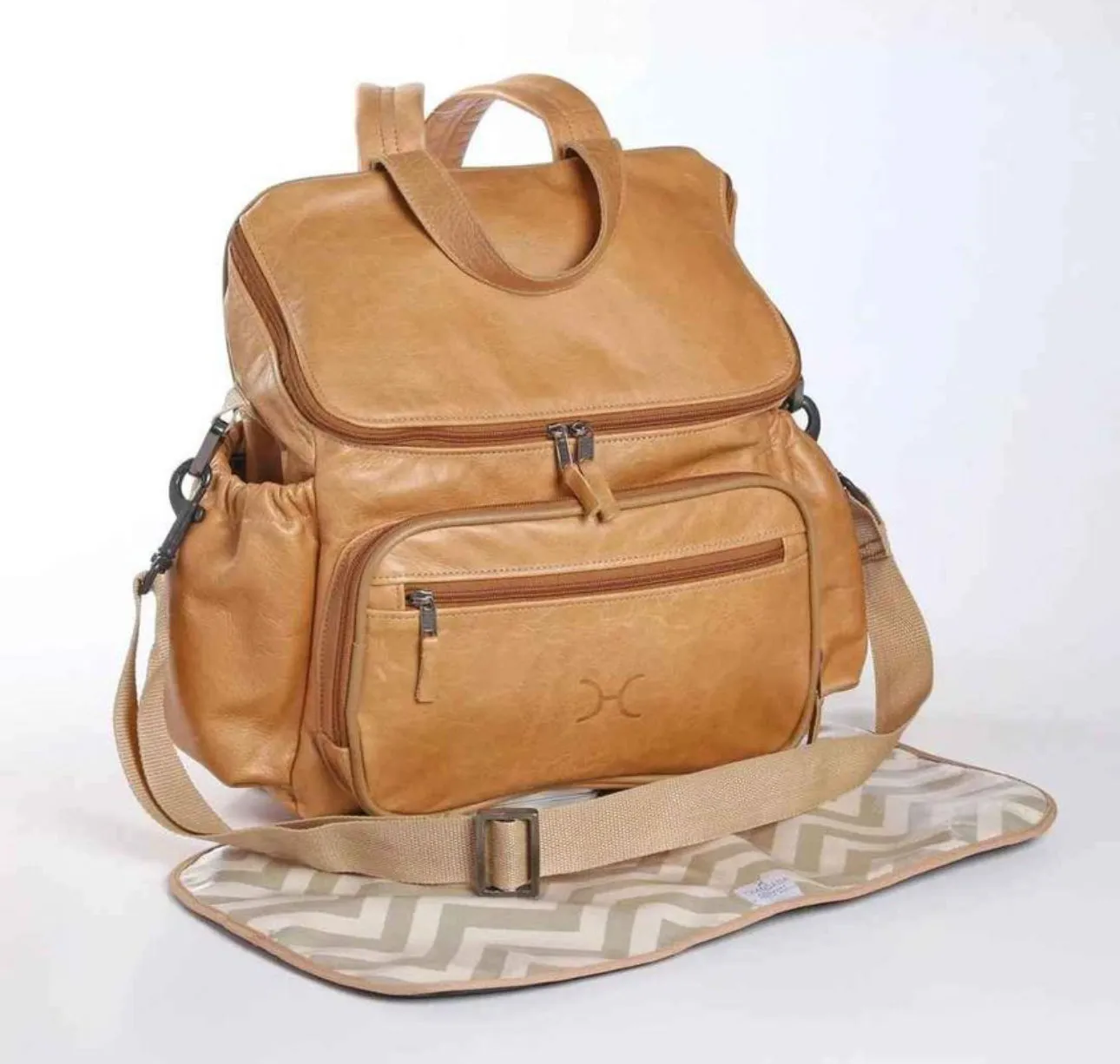 “Thandana”Leather Nappy Backpack