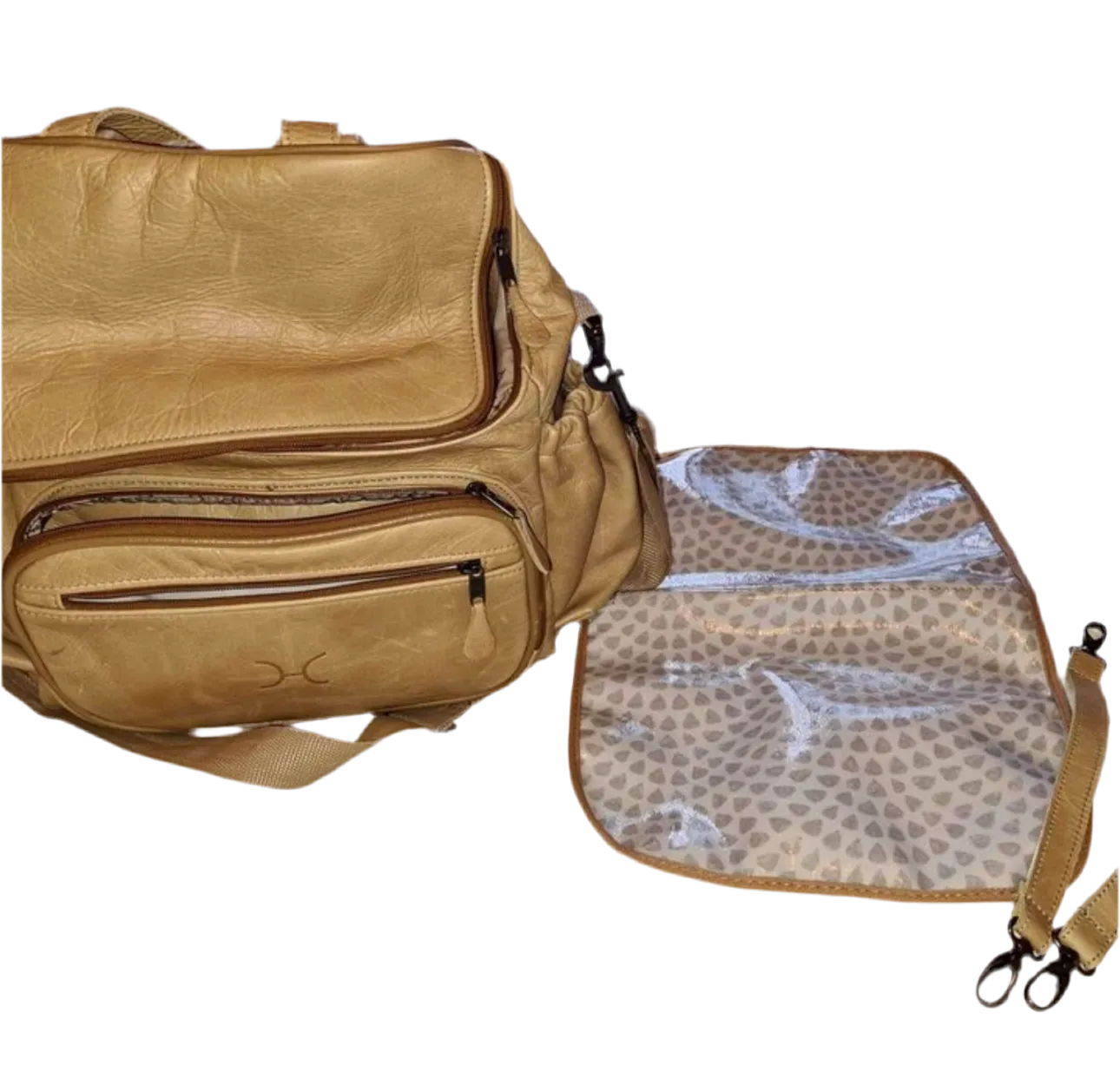 “Thandana”Leather Nappy Backpack