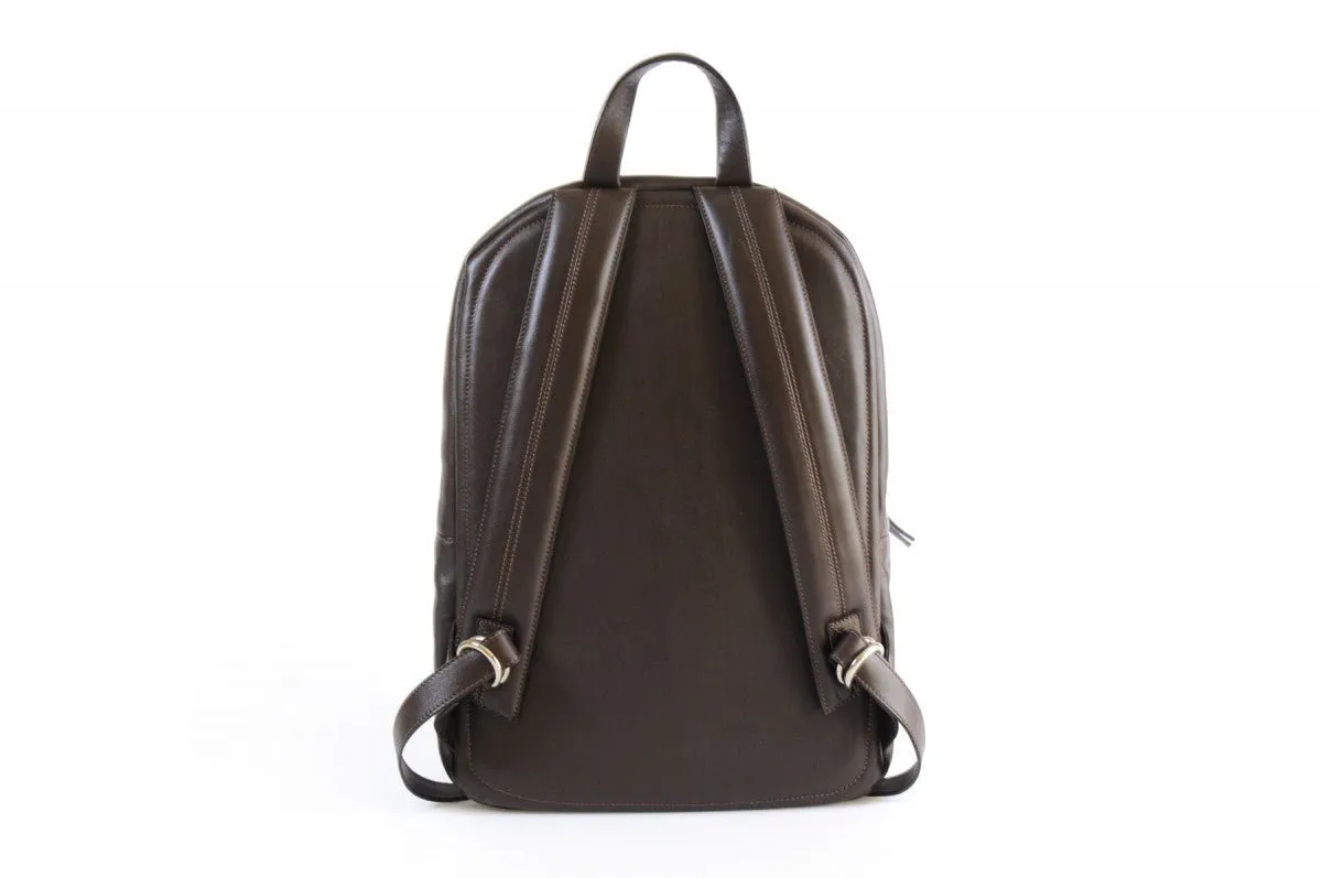 The Belluno Leather Backpack - Walnut Brown