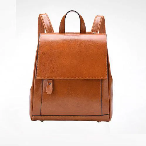 Top Grain Leather Backpack Ladies Leather Travel Backpacks Christmas Gift For Her