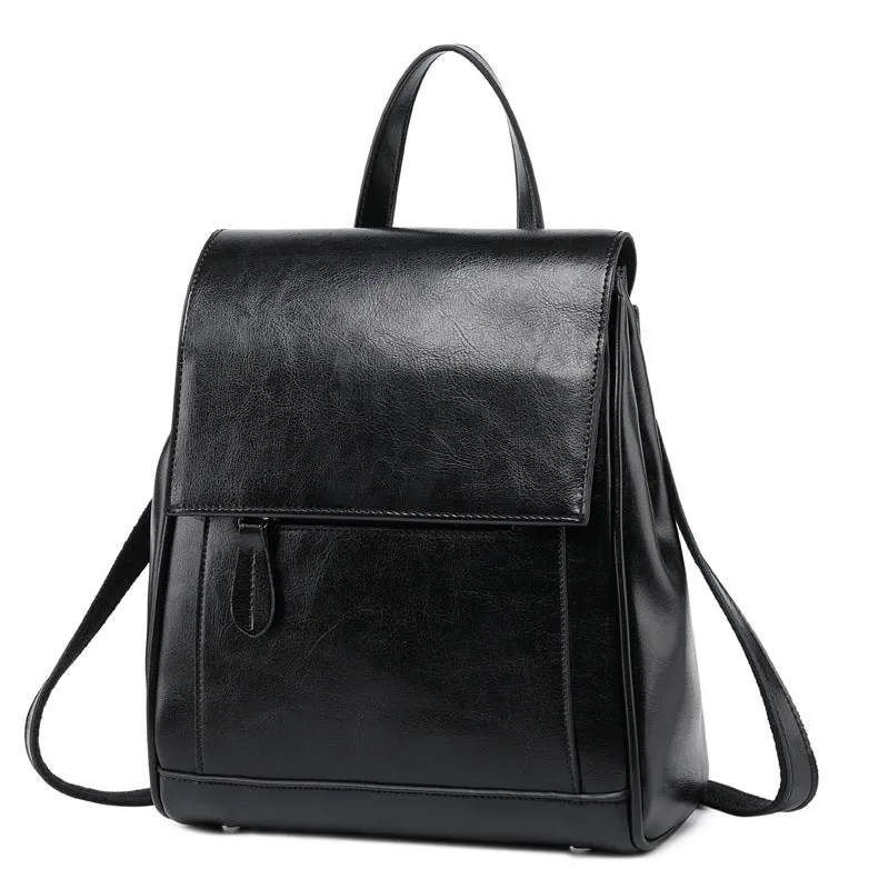 Top Grain Leather Backpack Ladies Leather Travel Backpacks Christmas Gift For Her