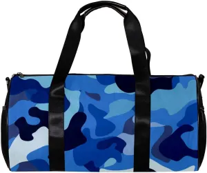 Travel Bag,Mens Gym Bag,Womens Gym Bag,Classic Blue Sea Camouflage,Sports Bag