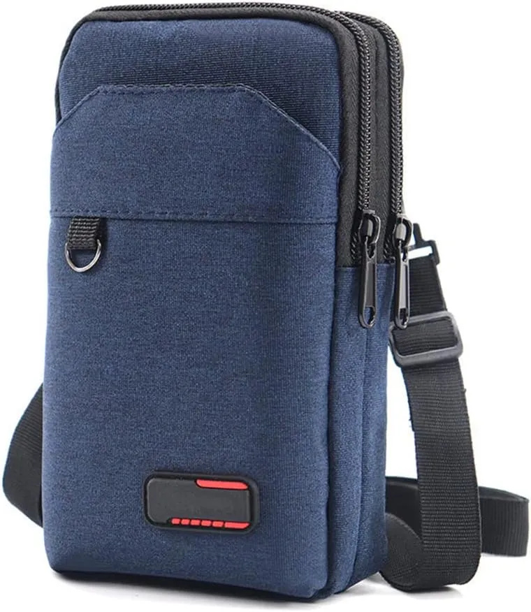 Travel Cell Phone Pouch Belt Pouch, Phone Holster Crossbody Bag with Shoulder Strap for iPhone Case Holder for Hand with Neck Lanyard Smartphone Walking Passport Wallet