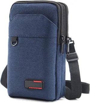 Travel Cell Phone Pouch Belt Pouch, Phone Holster Crossbody Bag with Shoulder Strap for iPhone Case Holder for Hand with Neck Lanyard Smartphone Walking Passport Wallet