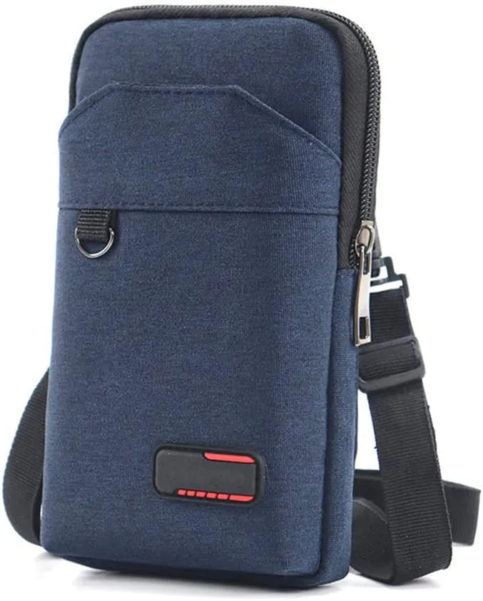 Travel Cell Phone Pouch Belt Pouch, Phone Holster Crossbody Bag with Shoulder Strap for iPhone Case Holder for Hand with Neck Lanyard Smartphone Walking Passport Wallet