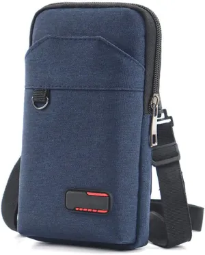 Travel Cell Phone Pouch Belt Pouch, Phone Holster Crossbody Bag with Shoulder Strap for iPhone Case Holder for Hand with Neck Lanyard Smartphone Walking Passport Wallet