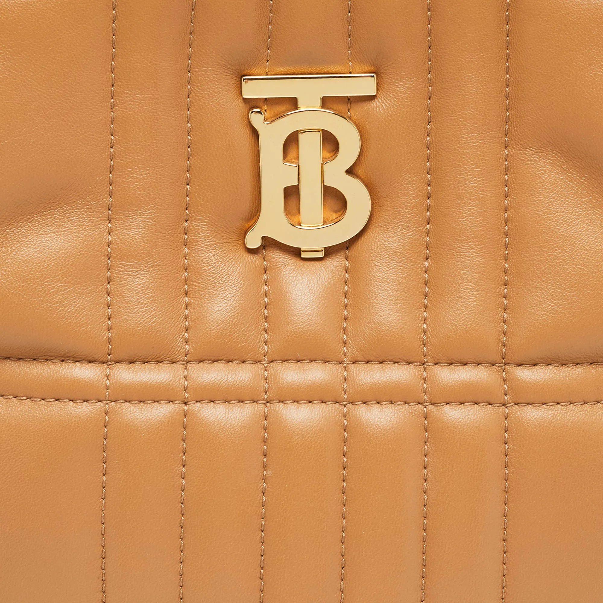 Trendy Inspired Burberry Marple Brown Embossed Check Leather Small Lola Bucket Bag