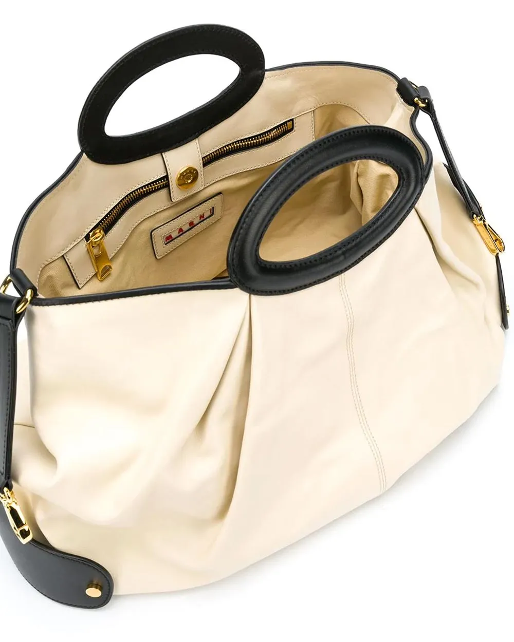 Two Tone Slouchy Hobo Bag