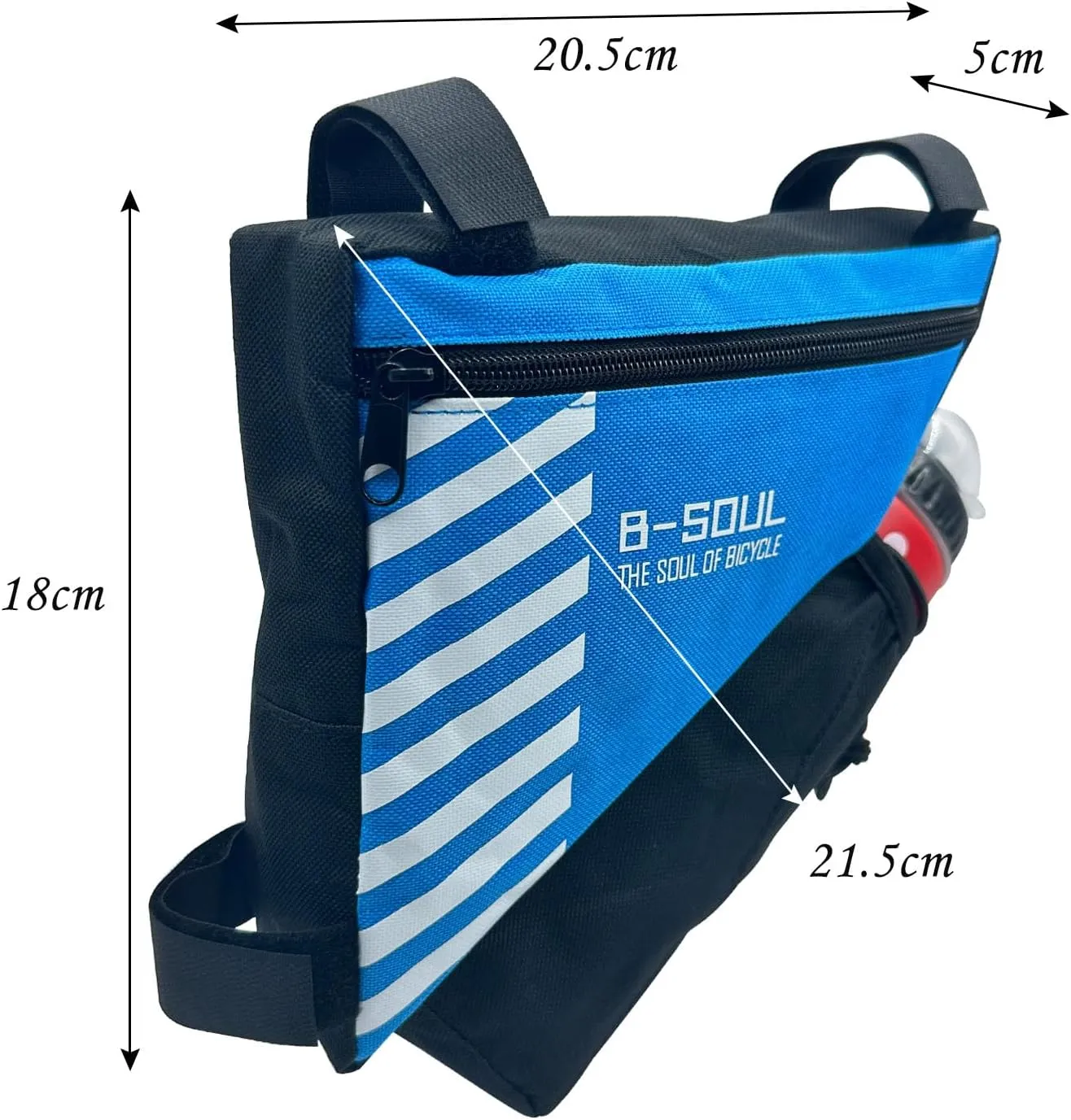 UPANBIKE Bike Frame Bag Bicycle Water Bottle Holder 1.5L Bike Front Tube Bag Bicycle Saddle Bag with Water Bottle Holder Bicycle Accessories(Water bottle is not included)