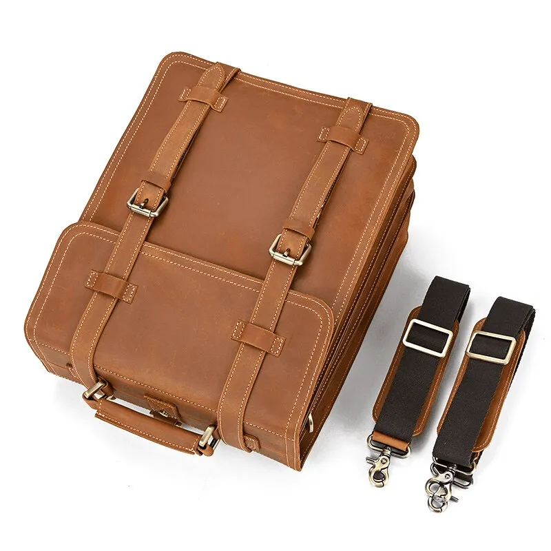 Vintage Designer 100% Genuine Leather Backpack Travel