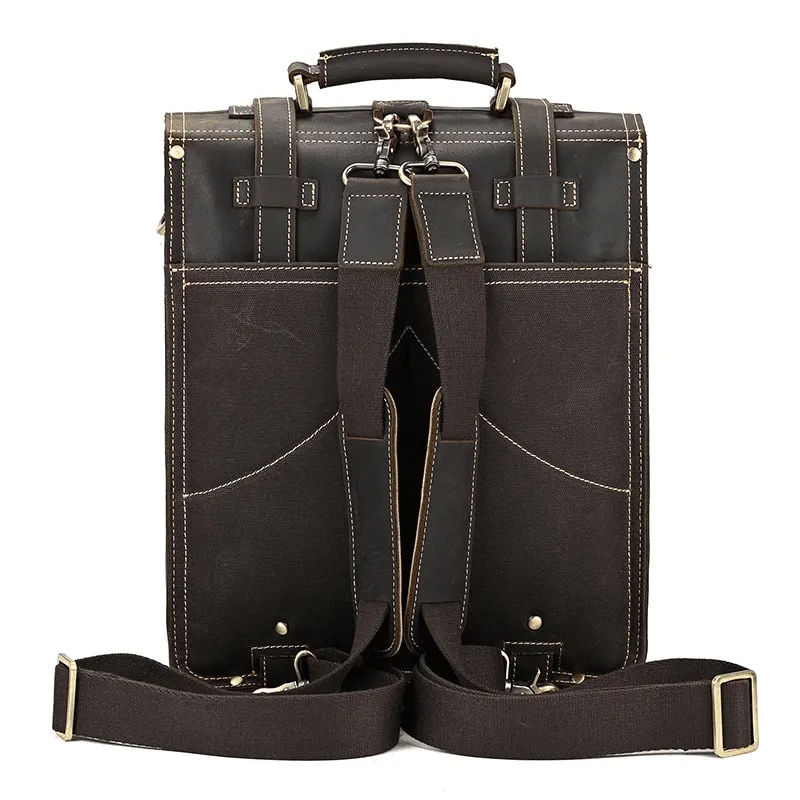 Vintage Designer 100% Genuine Leather Backpack Travel