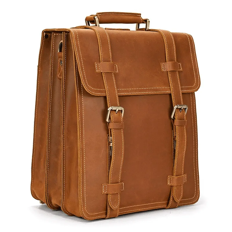 Vintage Designer 100% Genuine Leather Backpack Travel