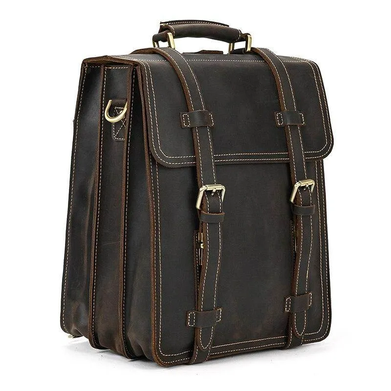 Vintage Designer 100% Genuine Leather Backpack Travel