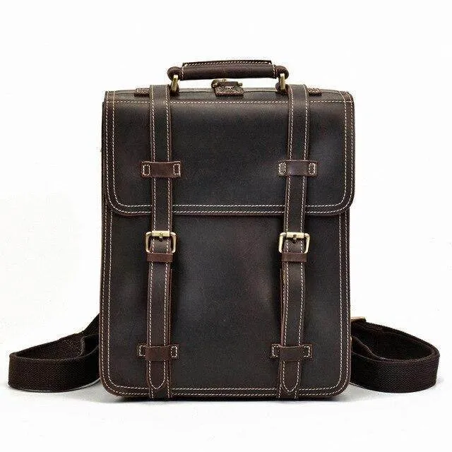 Vintage Designer 100% Genuine Leather Backpack Travel
